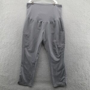 FIGS Yola Maternity Slim Scrub Pants‎ 2XL Gray Womens Drawstring Stretch